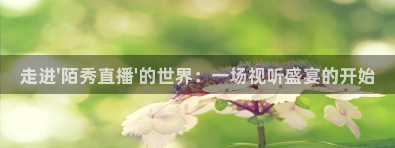 球神直播体育：走进\'陌秀直播\'的世界：一场视听盛宴的开始